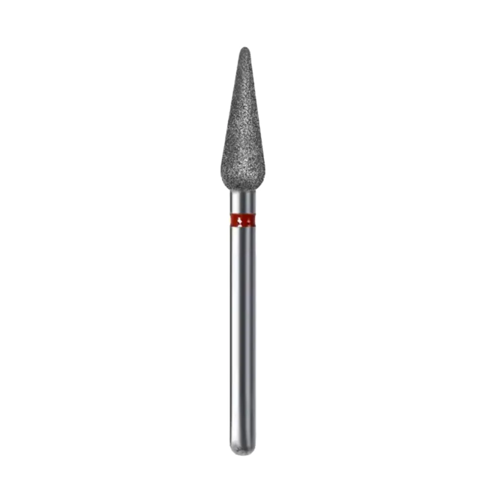 Frez diamentowy stożek zaokrąglony czerwony F 4 mm LB-007 – do skórek